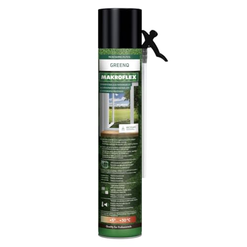 Henkel GreenQ PU-STD Makroflex Mousse de polyuréthane pour remblayage et isolation Gris avec adaptateur 750 ml