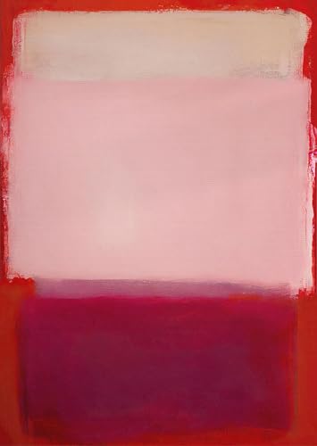 Mark Rothko poster abstrait vintage déco murale rouge rose beige 60x80cm