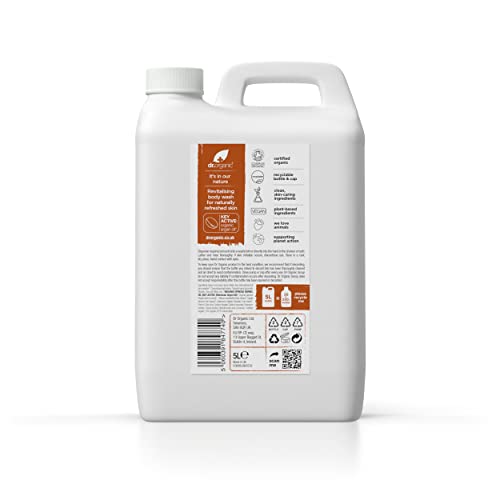 Dr Organic Moroccan Argan Oil Body Wash, 5L Refill with Free Pump, Revitalising, Natural, Vegetarian, Cruelty-Free - Image 3