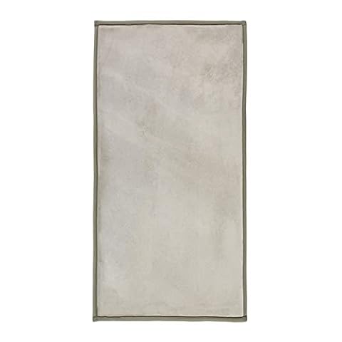 MonBeauTapis 060188 poliestrowy dywanik flanelowy (120 x 60 cm), poliester, biaława, 120 x 60 cm