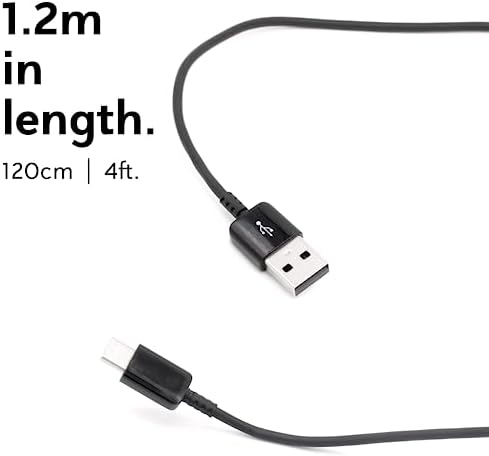 SPARKED 1.2m Charger Charging Cable USB C Lead for GoPro Hero 12 11 10 9 8 7 6 5 11 Mini, Hero5 Session, Hero7 White/Silver Go Pro Max, Fusion Camera, 2018, Type C - A 2A Fast Quick Charge Wire UK