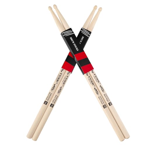 Baguettes de batterie 7A érable bois durable pour entraînement et percussion