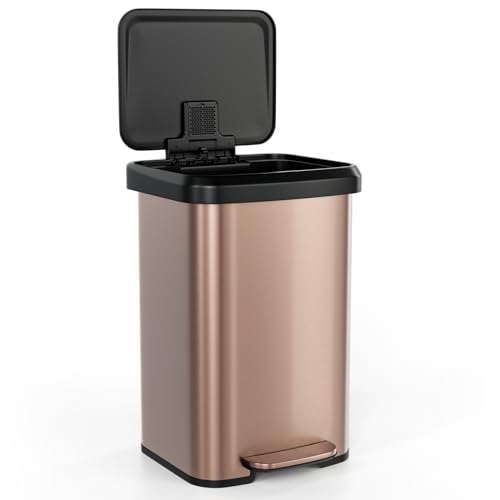 Caneca de Basura de Acero Inoxidable 50 L Rectangular miniatura 1