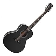 Includes pre-amp with three-band EQ Basswood construction and compact body provides bright and balanced tones Ultra-comfortable C-shaped neck is perfect for beginners Poplar laminate fretboard provides a silky smooth playing surface