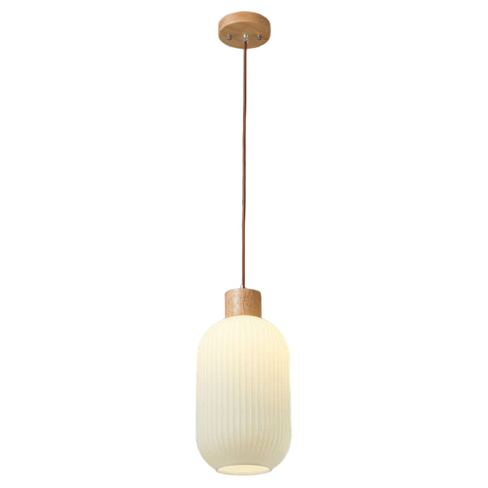 ZGAYIME Vintage Glass Pendant Light Mid-Century Modern Pendant Lighting Fixture Retro Iron Glass Ceiling Hanging Light for Bedroom Dining Room Kitchen Island (A2(20cm/7.9"))