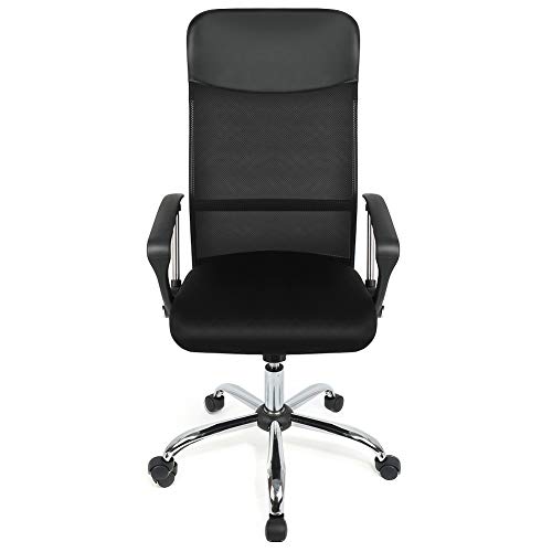 POPSPARKk Fauteuil de Bureau Chaise de Bureau avec Dossier Maille Chaise de Bureau Noir Cover