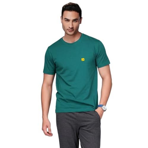 Image of AMUL COMFY Men's Cotton Plain Round Neck Half Sleeve Casual T-Shirts