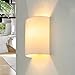 Produktbild Wandleuchte Loft ALICE Weiß Stoffschirm blendarm B:20cm E27 kompakte Wandlampe Wohnzimmer Schlafzimmer Flur