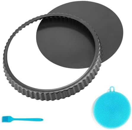 Lusacy Tarteform mit Hebeboden, Sicherheit Antihaftbeschichtung Quiche Backform 28cm, Rund Quiche Backform, für Quiche, Tarte, Pie