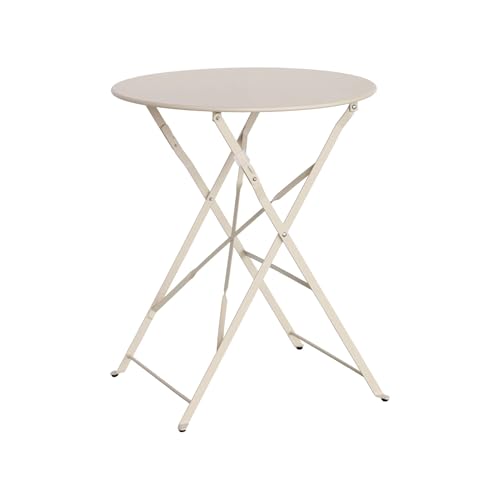 sweeek - Table de Jardin bistrot Ronde Ø60cm Pliable en Acier thermolaqué