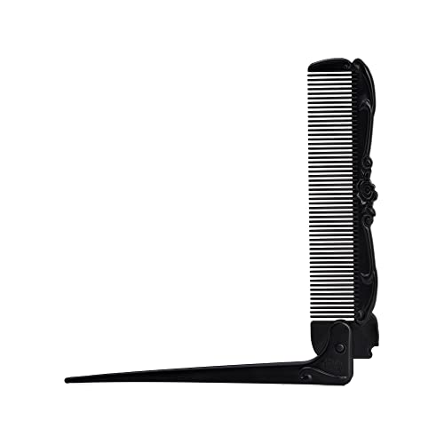 Blakc Rose Women Hair Rat Tail Combs Small Folding Travel Pocket Pack Of 2 #TOP4