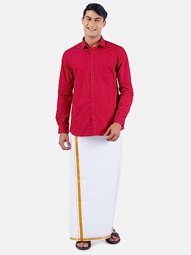 Image of RAMRAJ COTTON Men Full Sleeve Shirt | Prestigious Fit | Elegant Daily Formal Wear