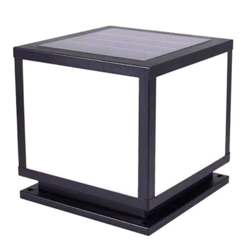 Lampe de colonne style industriel lanterne solaire haut de gamme pour pilier