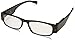 Foster Grant Lloyd Lightspecs Lighted Reading Glasses Rectangular, Black/Transparent, 59 mm + 3, (1016891-300)