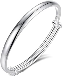 AMTBBK Damen Armreif Armband 925 Sterling Silber Offen Verstellbarer Armspange Allergen-Free Hochzeit Party Schmuck Für Damen Und M?Dchen