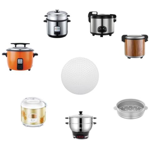 Rice Cooker Non-Stick Pad Reusable Burnt Proof Thick Silicone Pot Bottom Cover Mesh Mat Liners for Rice Steamer Quinoa Oatmeal Grain Cookers Commercial Multicooker Steaming Basket 9.5''