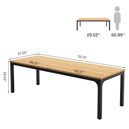 Tribesigns 78.7 Inches Extra Long Computer Desk 2 Person Desk, Double Long Desk, Workstaion for Home Office