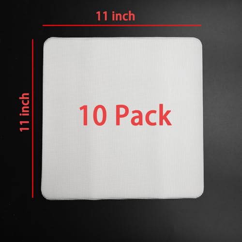 Image of BPA-Free Silicone Dehydrator Sheets for Food Dehydrator, 11x11 in 10-pack | Non-stick Dehydrator Tray Liners Help Stop Dried Food From Sticking, Lift Food Intact, and Cut Cleanup Time - Dishwasher Safe