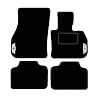 Lusso Floor Carpet Mats for Car | Tailored/Compatible to Fit MINI Countryman 2016 onwards F60 | with Unique logo Carpet | Front with Heel Pad | 4-Piece Set (Silver Edging)