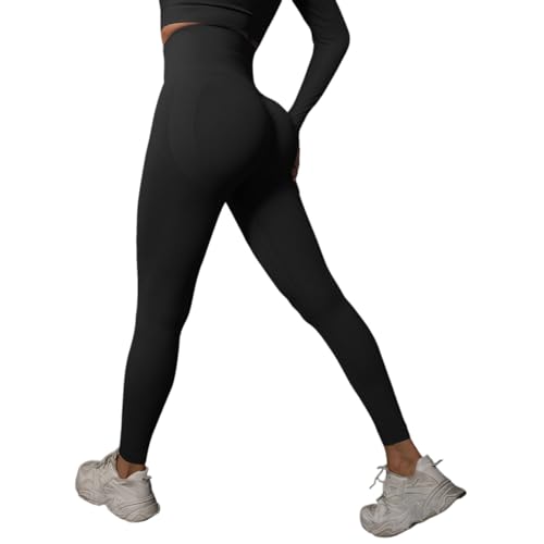 Leggings de compresión 3D anticelulitis adelgazantes para mujer de cintura alta sin costuras Push-Up Opaco Pantalones deportivos para yoga y fitness, Leggings deportivos para mujer Push Up, #17., L