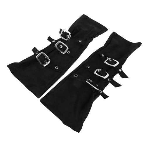 COLLBATH 1pair Halloween Cosplay Arm Guards Wristband Bracers for Parties Fit for All Performance Props for Role-Playing Theme Parties and Costumes Black