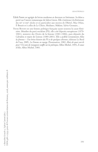 Benoite Groult: Le genre et le temps