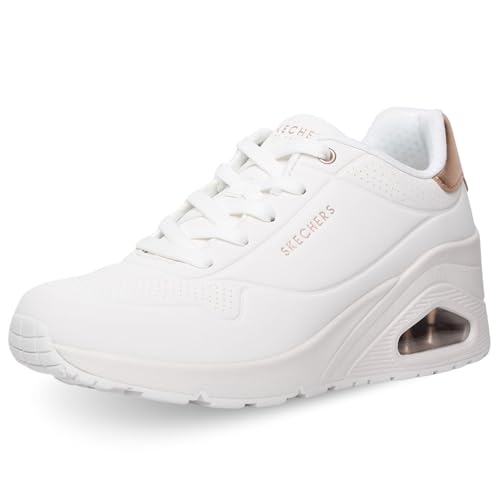Skechers Damen UNO Wedge-Hi Steps Sneakers, Weiss/opulenter Garten, 39 EU Skechers Damen UNO Wedge-Hi Steps Sneakers, Weiss/opulenter Garten, 39 EU