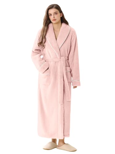 Image of Hellomamma Plush Fleece Robes for Women Long Warm Bathrobes with Pockets