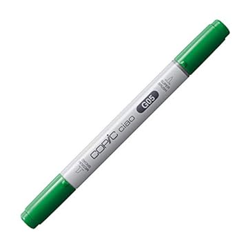 COPIC Marcador CIAO Ponta Dupla Redonda e Chanfrada, Cor G05 Emerald Green, 1 unidade
