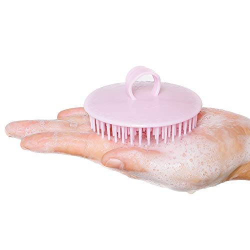 YEALIFE 4Pack Hair Scalp Exfoliator Brush Dandruff Cleaning Brush, Flexible Scalp Massager, Shower Shampoo Brush for Home, Office, Travel and Pets