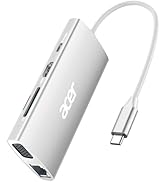 Acer USB C Hub with 4k@30Hz HDMI, 9-in-1 USB C to Ethernet Adapter, 5Gbps USB-A 3.1 Docking Stati...