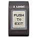 3XLOGIC INC R-MEXIT-Char Mini Metal Surface Mount EXIT Device Sensitive Button