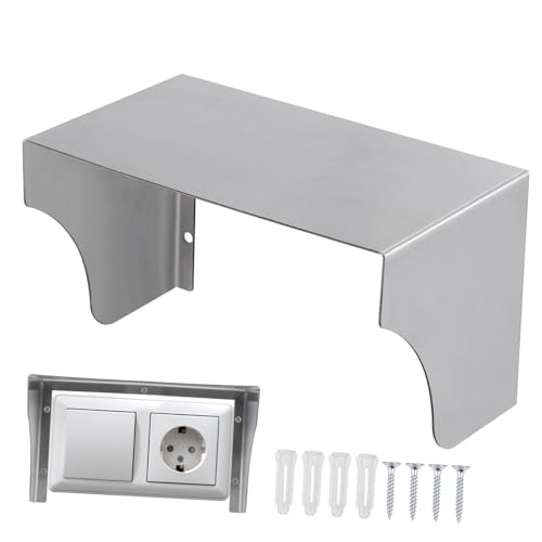 WATIIFUFU Cubierta de Timbre Exterior de Acero Inoxidable Caja Protectora Antisalpicaduras para Sockets y Control de Acceso Fácil Instalación y Mantenimiento Protección Resistente para