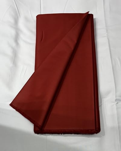 Image of BKRKJ Women's Cotton Silk Unstitched fabric by meter for sewing suit salwar chudidar patiyala shirt kameez blouse kurta pyjama pathani jam glace (Rust Brown, 2 meter)