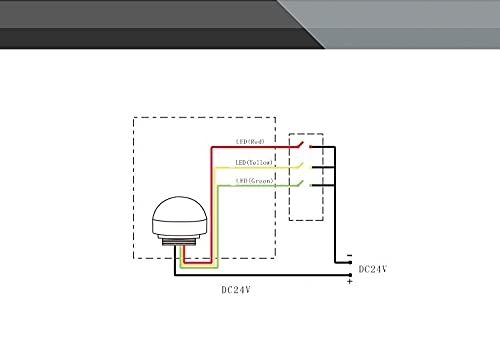 Miniatura 4 de 3W DC 24V Led luz de advertencia Máquina intermitente Led Indicador Luz Industrias Luces de advertencia (Plata)