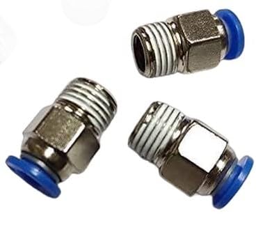 6mm Tube 1/4" BSP Thread Pneumatic Connector Quick Fittings 6mm Tube 1/4" BSP Thread Quick Connector Pneumatic Air Fittings 3Pcs-image-41