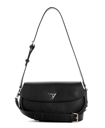 Sac bandoulière Guess Danya noir, petit sac à main épaule à rabat tendance
