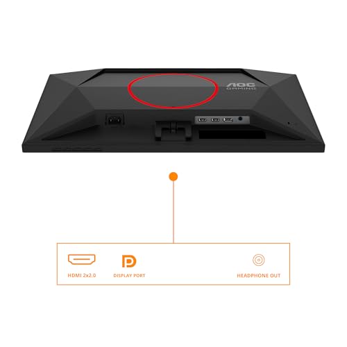 Image of AOC Re Computer Monitor 62.2 Cm (24.5 inch) 1920 X 1080 Pixels, W129158777 ((24.5) 1920 X 1080 Pixels Full Hd Led Black, Red)