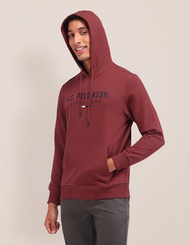 Image of U.S. Polo ASSN. Knitted Regular Fit Sweatshirt for Man - 100% Cotton, Full Sleeves Men Sweatshirts