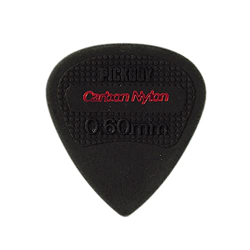1 púa PickBoy PB200 de nailon de carbono, 0,6 mm, color negro Cover