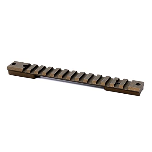 Warne 7674BB-20MOA Remington LA Mountain Tech Tactical Rail, Tapered 6-48 Screws, 7075/T6 Aluminum, Burnt Bronze, 20MOA