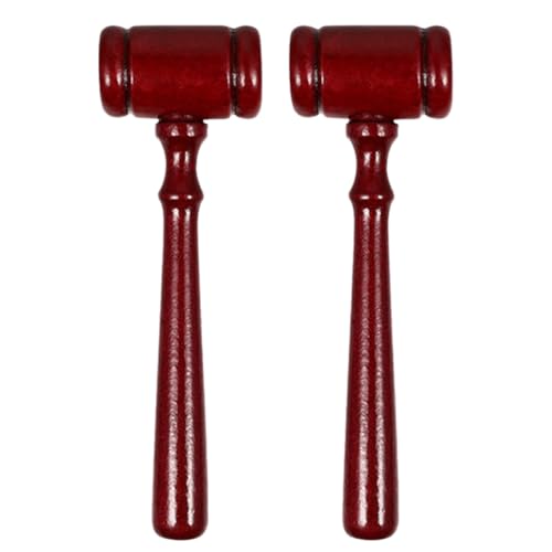 ibasenice 2St Richterhammer aus Mahagoni Richter Auktion Gericht Hammer Richter Perücke Streamer Party geburtstagsgeschenk holzwerkzeug Hammer-Zubehör Richterhammer Parteibevorzugung hölzern