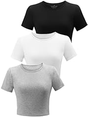 (Crew Neck) Black/White/Grey