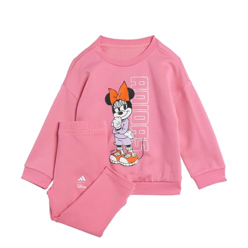 adidas Unisex Kids Disney Minnie Maus Jogginganzug für Kinder Pink Fusion/White 104 adidas Unisex Kids Disney Minnie Maus Jogginganzug für Kinder Pink Fusion/White 104