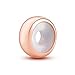 2Pcs Round Rubber Spacer Charms 925 Sterling Silver Stopper Bead Charms for Pandora 3mm Snake Chain Bracelet (Rose Gold)