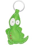 Simaru Llavero de piel auténtica de alta calidad, fabricado en la UE, perfecto para Navidad, cumpleaños, aniversario, encuentra tu animal favorito, Lagarto, SO