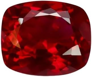 Generic10 Ct+ Natural Burma Pigeon Blood Red Ruby Cushion Cut Stone Gie Certified Beautiful Loose Gemstone for Making Jewelry, Medium