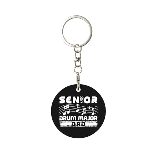 Kangweida Senior 2027 Drum Major Durable Aluminum Round Keychain Stylish Useful