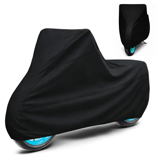 Image of Strong Black 100% Waterproof Apache RTR 160 Bike Cover | Motorcycle Body Cover for Rain & Sun | UV Protection, Dustproof, Scratch Resistant, Windproof, Heat Resistant, Vehicle Specific Fit