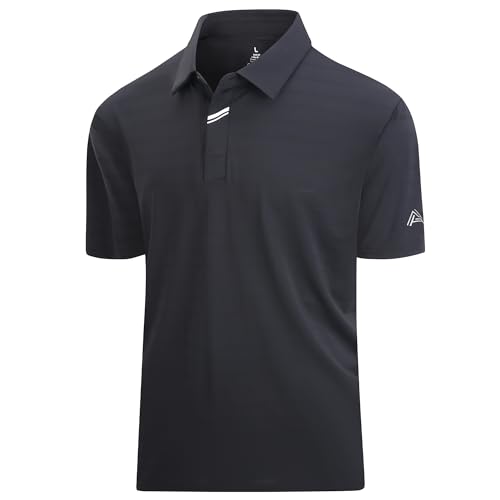 Amazon.com: Esabel.C Jacquard Golf Shirts for Men Moisture Wicking